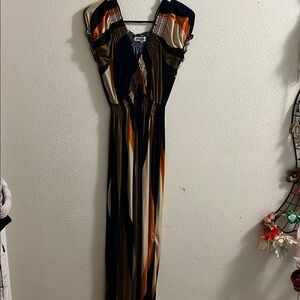 Elegant Multicolor Maxi Dress